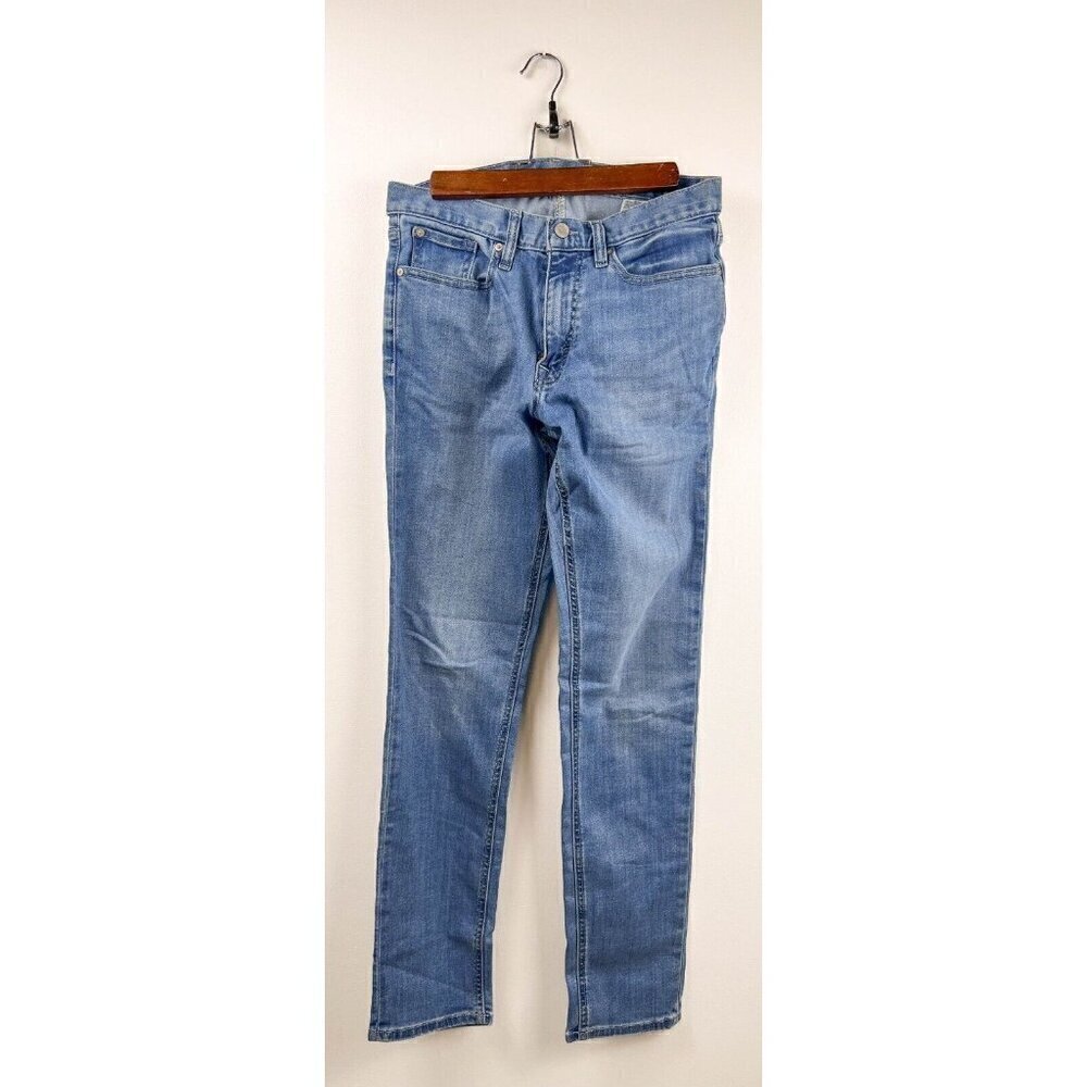 Banana Republic Jeans Mens 30x32 Denim Luxe Traveler Slim Straight Stretch Solid
